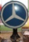 Hard To Find Mercedes Dealership Neon Sign on Cast Iron Pedestal