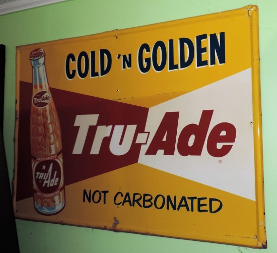 Vintage Original Tru Ade Metal Sign