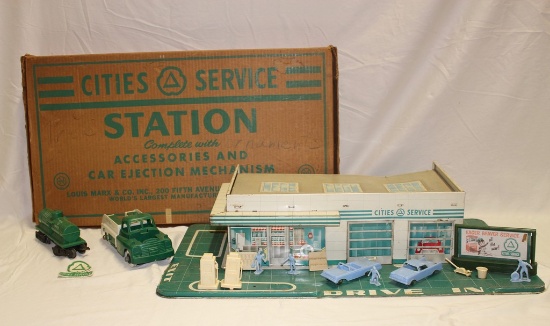 Scarce Cities Toy Service Station with Original Box