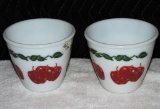 Lot of (2) Vintage Apple Glassware Bowls