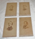 Lot Of 4 Confederate General CDVs