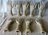 Lot of (9) NOS Porcelain Hands