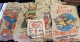Lot of (5) Vintage Burlap Sacks