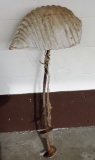 1930's Whimsical Hand Carved Wooden Conch Shell Yard Art