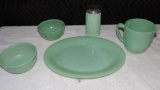 Lot of (5) Pieces of Jadeite Fire king