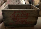 Drink S & OK Brand Tonics Wood Crate