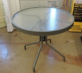 Glass Top Outdoor Round Glass Top Table