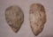 (2) Large Native American Indian Spear Points