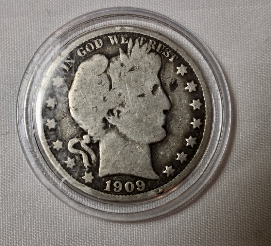 1909-O Barber Half Dollar