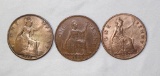 (3) Early British Large Penny's