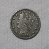 1883 XF No Cent V Nickel