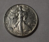 1942 AU Walking Liberty Half Dollar