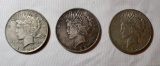 (3) 1922 Peace Silver Dollars 1x3