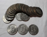 (25) Mixed Date Eisenhower Clad Dollars