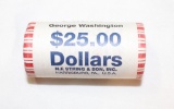 Roll of (25) George Washington 1 Dollar Gold Coins