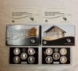 2014 and 2015 America The Beautiful Silver Quarters Sets