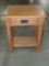 Oak Mission Style 1 Drawer Side Table