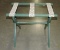 Green Painted Wood Luggage Rack