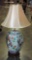 Oriental Ceramic Table lamp With Wood Base