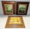 Lot Of 3 Oil On Canvas Vintage Paintings In Frames