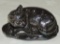 Lisham Art Sterling 925 Sleeping Cat Figurine