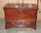 Mahogany Lift Lid Blanket Chest With 2 Drawers