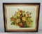 Oil On Canvas Vase With Flowers Signed In Frame