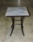 Black Iron Slate Top Side Table