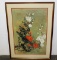 Hui Chi Mau Roses In The Wind Color Oriental Color Print In Frame