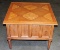 Wood 2 Door Burl Top End Table