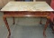 Antique English Mahogany Hoof Foot Marble Top Table