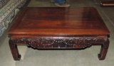 Carved Chinese Rosewood Sofa Table