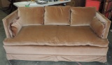 18th C Shop Atlanta Georgia Light Brown Velour Sofa