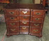 Ethan Allen Block Front 4 Drawer Mahogany Chest