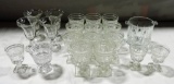 Box lot Pressed Glass Wines & Ice Cream Parfait Glasses