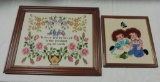 2 Framed Needlework Pictures