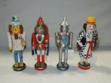 4 Wizard Of Oz Wood Nutcracker Figures