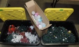 2 Plastic Totes Full Of Christmas Lights