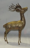 Brass Standing Deer Figure