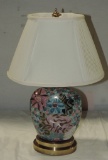 Nice Ceramic Oriental Floral Design Desk Lamp