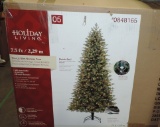7.5 Foot  Holiday Living LED Light Christmas Tree In Box