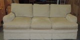 Clean 3 Cushion Sofa  With Oatmeal Color Fabric