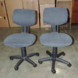 Pair Of Computer Roll Around Chairs