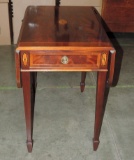 Hekeman Mahogany One Drawer Drop Leaf Side Table