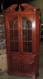 American Drew Mahogany Corner Cabinet