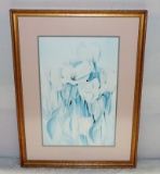 Signed Limited Edition Floral Print In Gold Frame