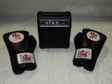 Small GM-05 Guitar Amplifier & 9 Round Kick Boxing Gloves