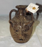 North Cole Pottery Cat Face Jug