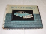 Rare 1954 Chevrolet Showroom Color Catalog/Binder