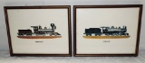 2 Framed Color Railroad Prints